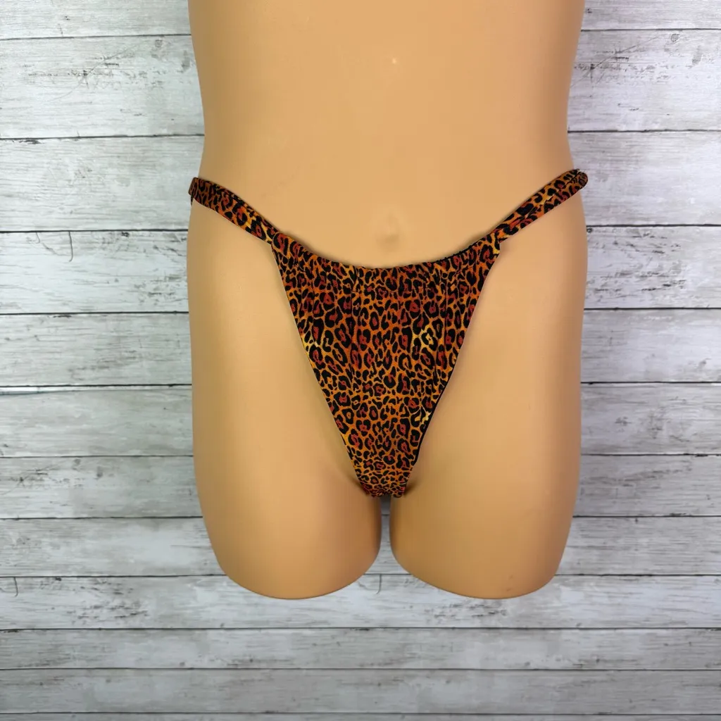 Bright Swim Leopard Print Bikini Size XL Brown - Image 3