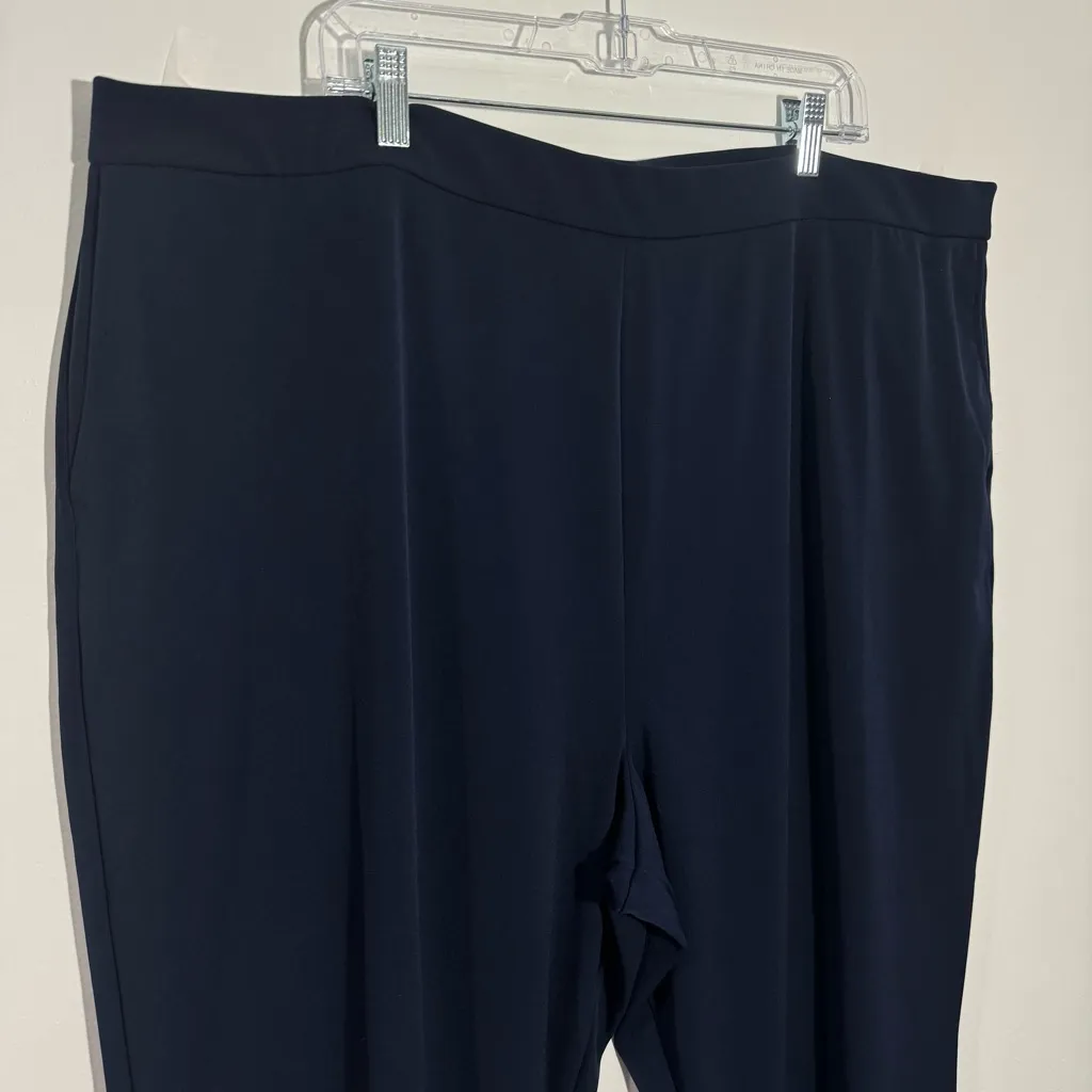 NWOT Susan Graver Tall LK Fusion Pull-On Crop Pant Navy Size 3X Tall - Image 3