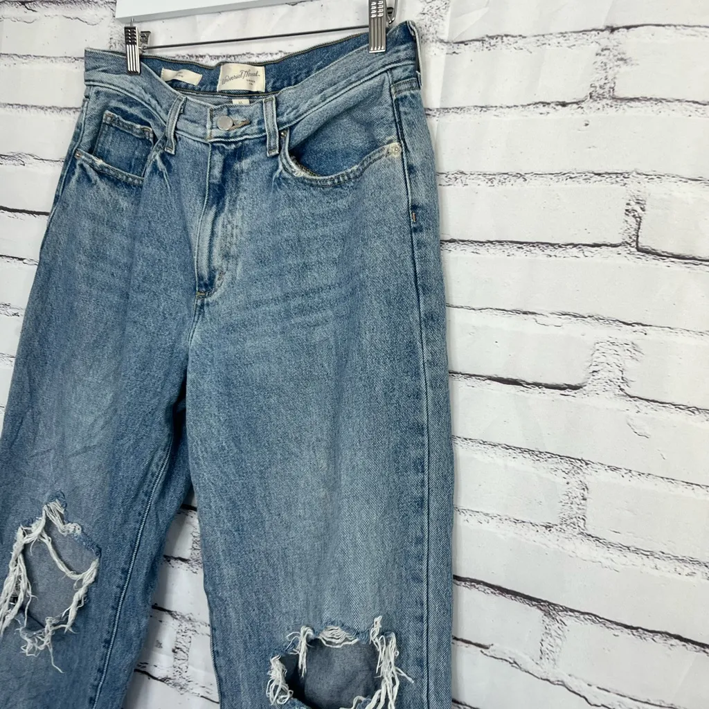 Universal Thread 90s Baggy Straight Distressed Light Wash Jeans Women’s 8/29 Y2K - Image 7