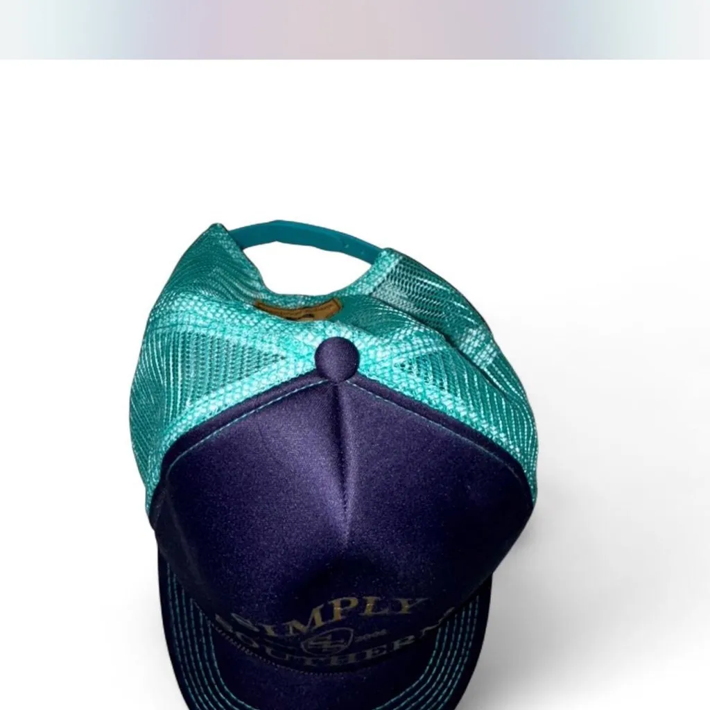 Simply Southern Trucker Hat – Purple & Teal Mesh Snapback - Image 2