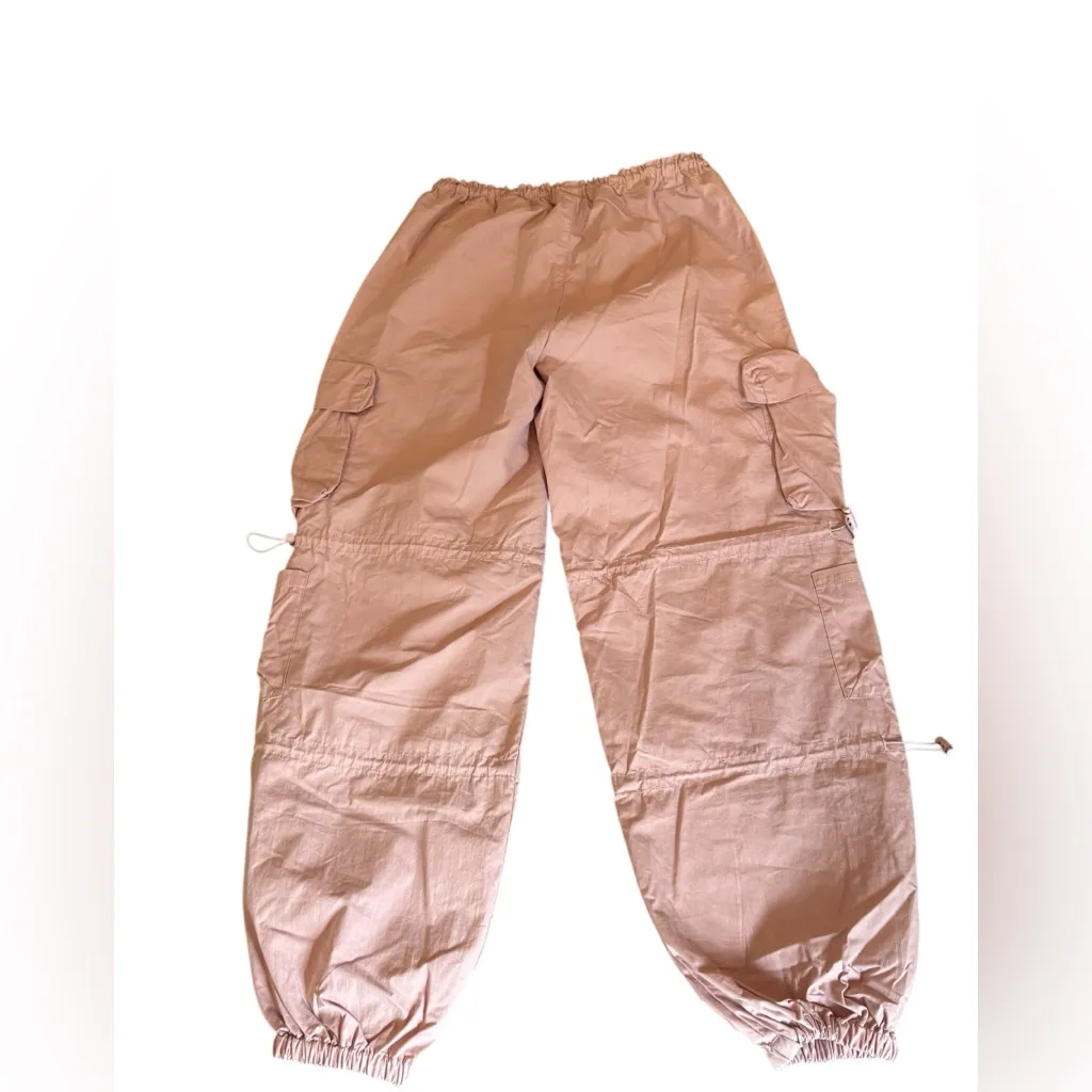 Halara  Pull On Cargo Parachute Pants Elastic Hem New With Tags Women’s XS Pink - Image 2