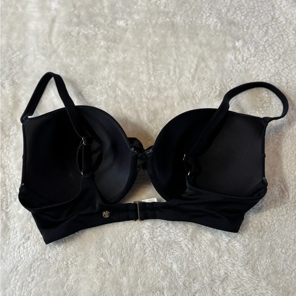 Victorias Secret 36D Underwired Push Up Padded Black Bikini Top - Image 2