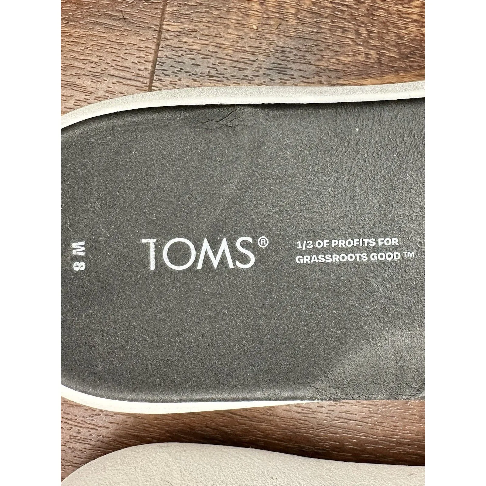 Toms Womens Mallow Cement XXL Abstract Leo Repreve Matte Woven Slide Sz 8 EUC! - Image 4