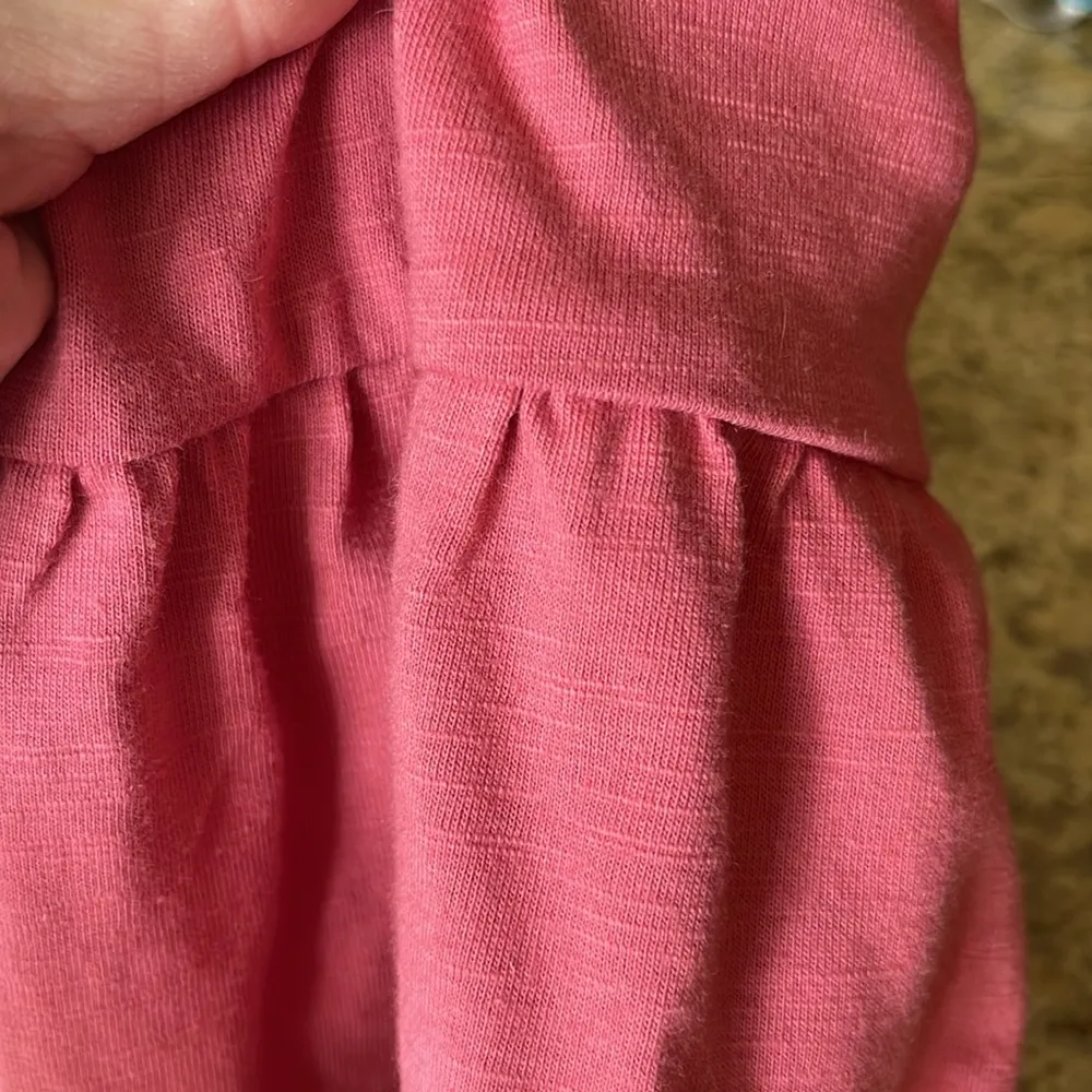 Puffed Sleeve Ruffle Tiered Knit Top Rose Pink Size undefined - Image 5