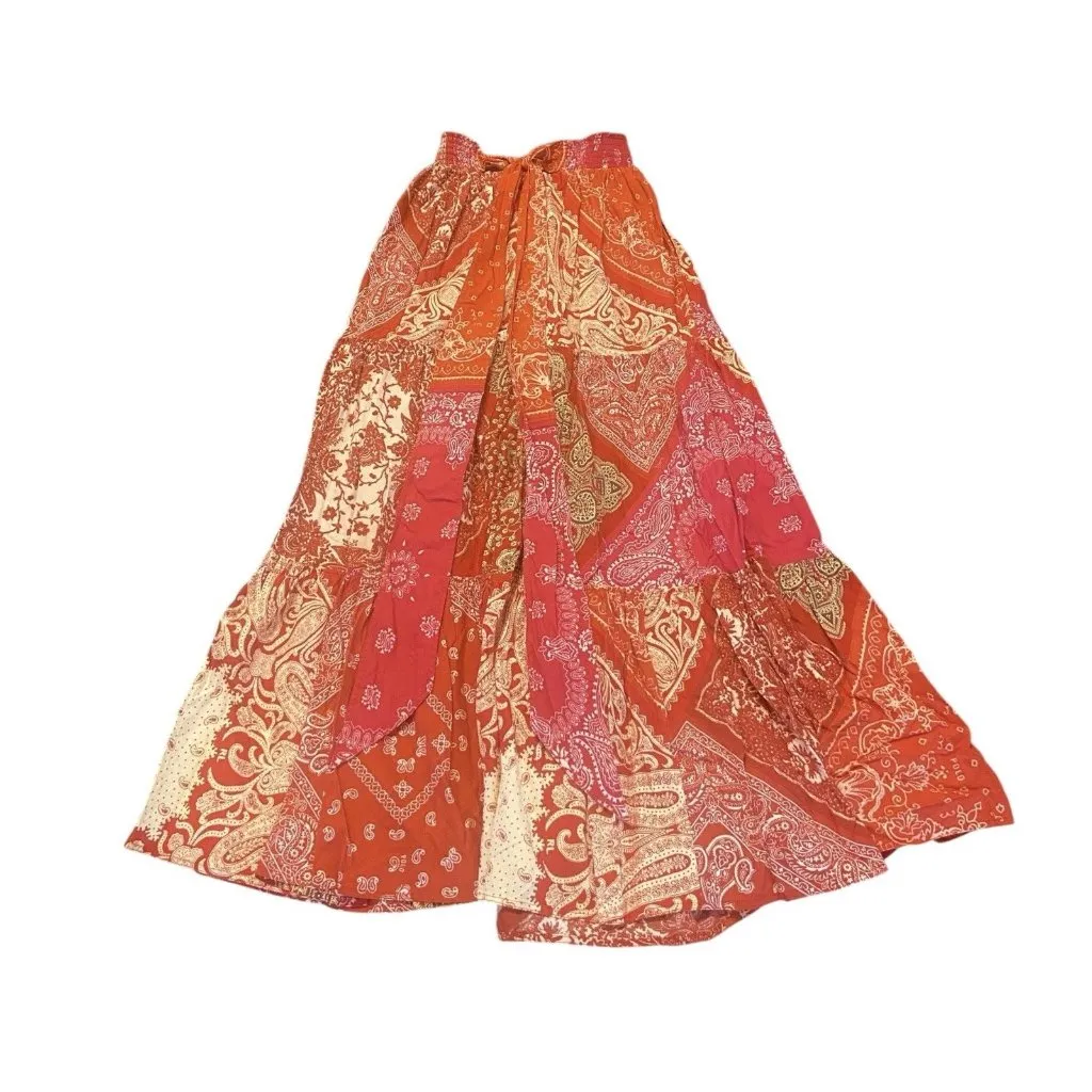 $498‎ POLO Ralph Lauren Women's 2 Patchwork Handkerchief Print Maxi Skirt NWT - Image 3