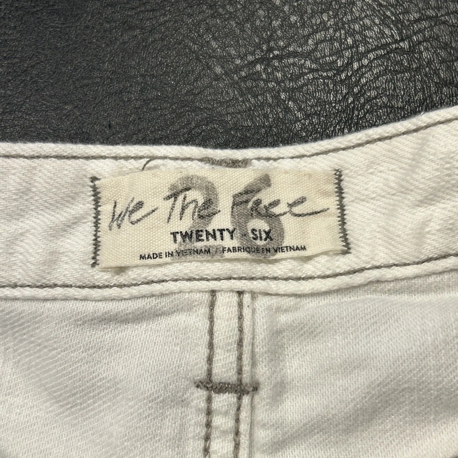 We The Free People Jeans Shorts Womens 26 Denim Romeo Rolled Cut Off Distressed - Image 3