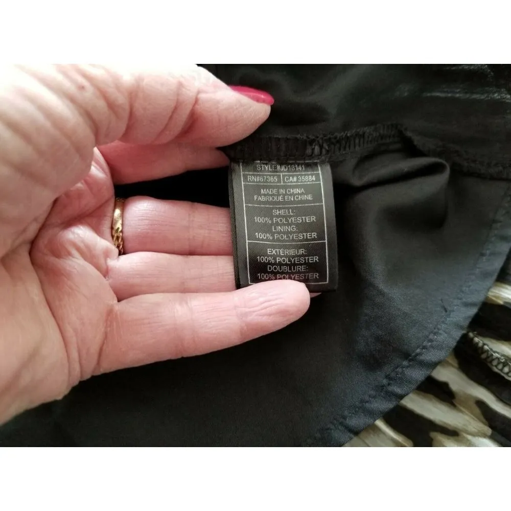 Jack by BBDakota Sleeveless Scoop Neck Pleated Skirt Animal Print Dress Sz (0) - Image 10