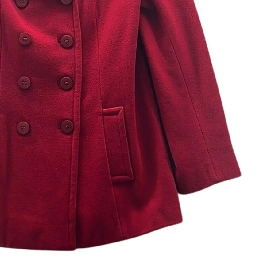 Jones New York Peacoat Jacket Size 8‎ Wool - Image 4