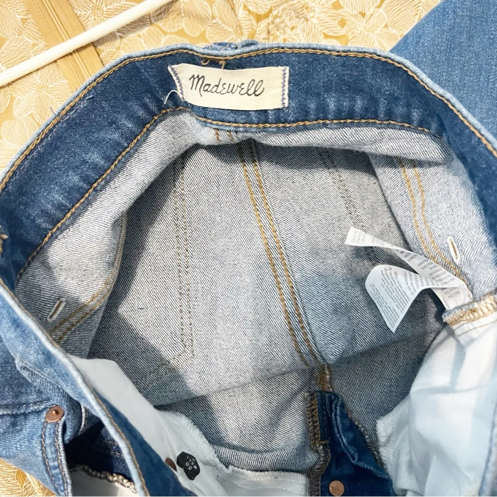 Madewell Slim Wide-Leg Jeans Button-Front Edition Size 27 - Image 4