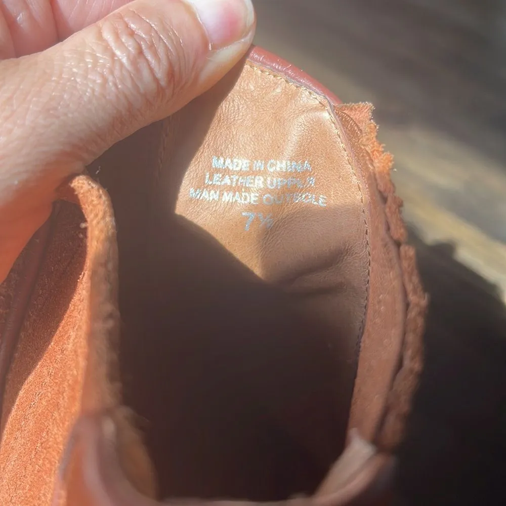 Elliot Lucca Woven Leather Dina Ankle Boots 7.5 Brown - Image 16