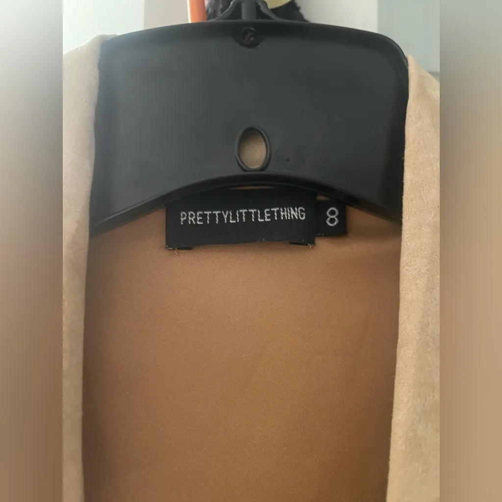 NWOT PLT MICROSUEDE TAN TRENCH / DUSTER US4/UK8 - Image 16