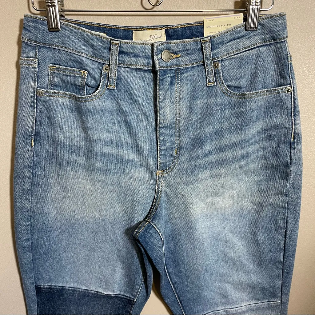 Universal Thread High Rise Skinny Patchwork Jeans NWT - Image 7