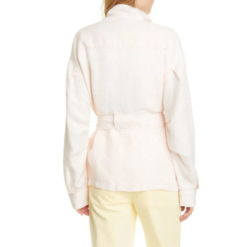 Joie Sirena Belted Linen Blend Utility Jacket - Image 2