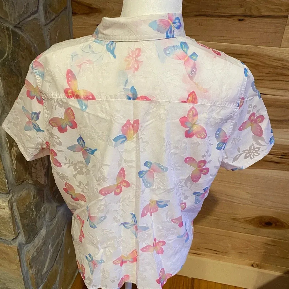 Alfred Dunner Petites butterfly shirt‎ size 16P - Image 4