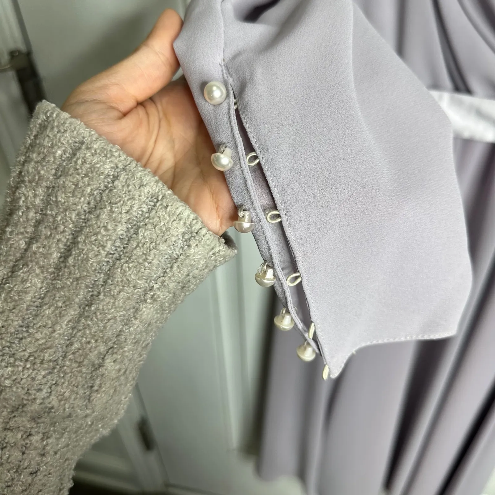 Vintage 70s Ursula of California draped lavender purple goddess midi dress sz 4 - Image 3