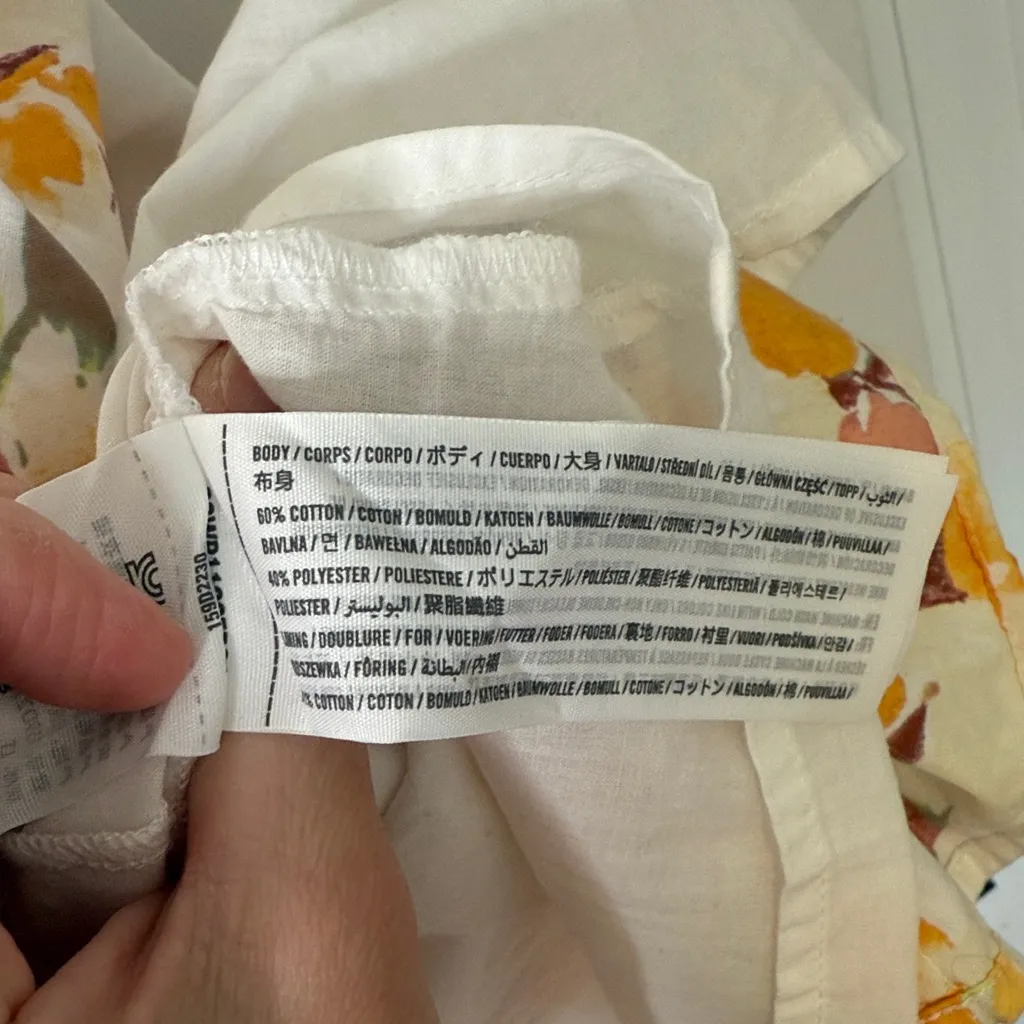 Abercrombie & Fitch Poplin Puff Sleeve Floral Mini Dress - size LT - Image 8