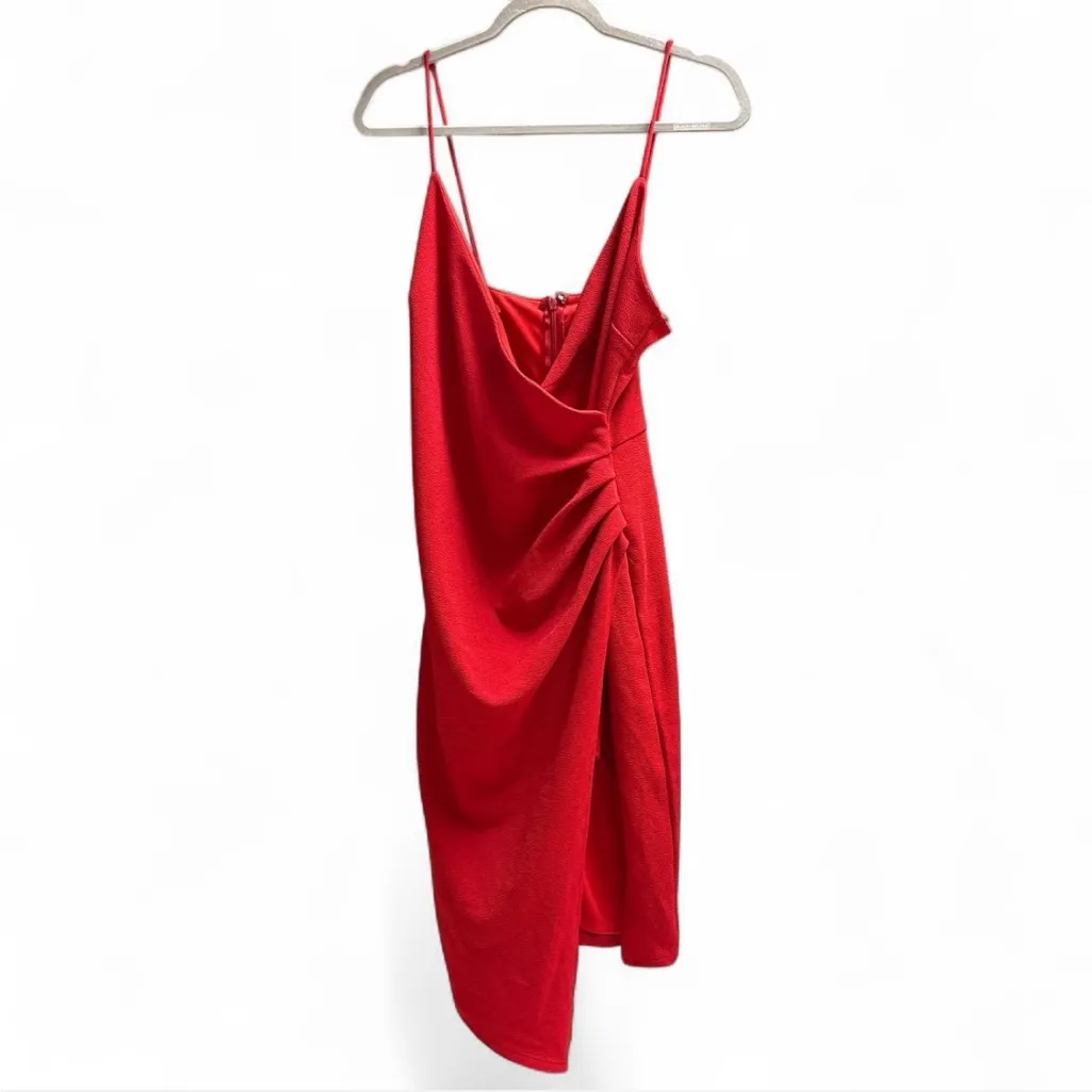 Lulu's Vibrant Red Asymmetrical Dress - Image 3