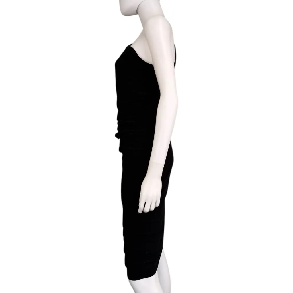 NORMA KAMALI NWT Black One Shoulder Diana Mini Dress Size M - Image 2