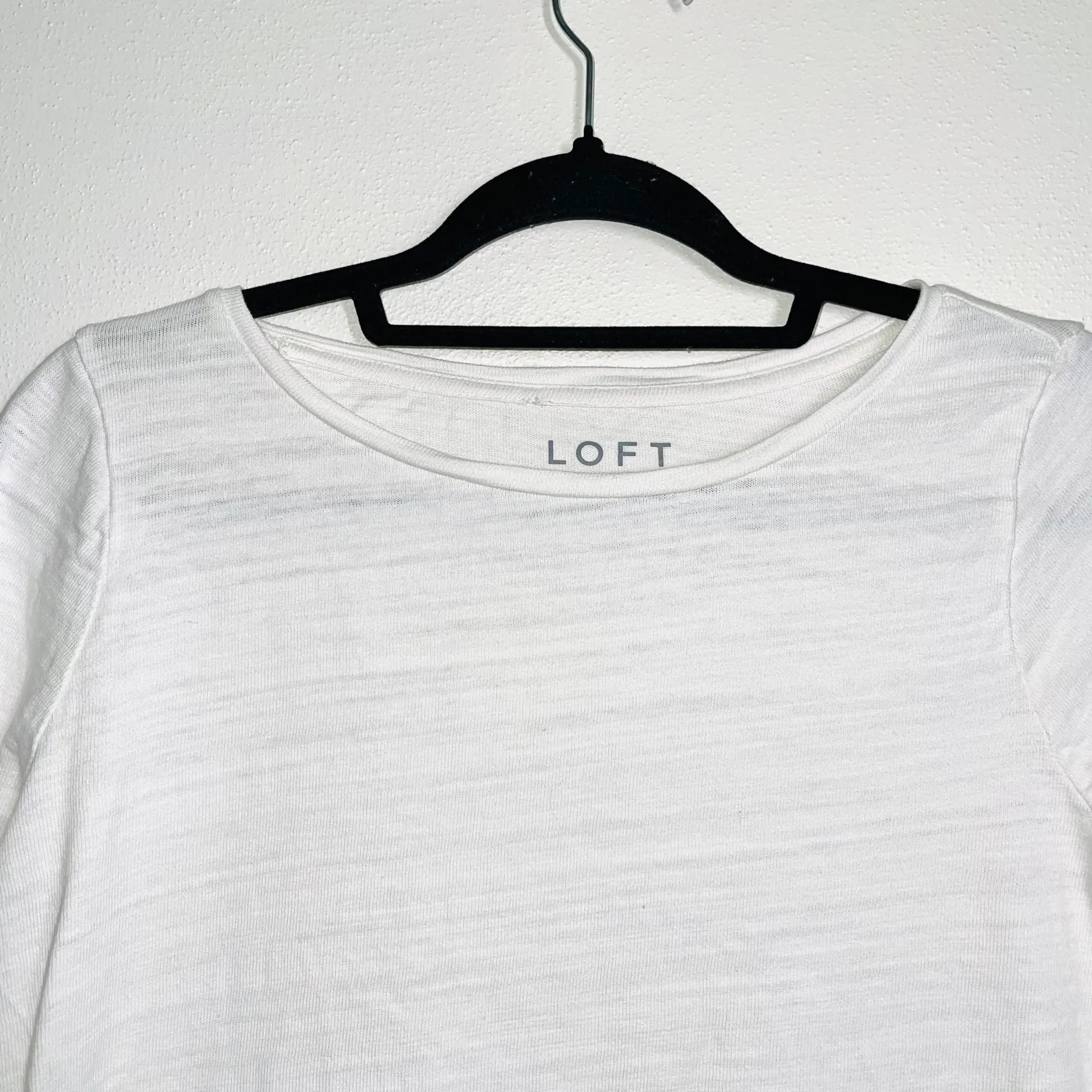 100% Cotton White Crochet Sleeve Semi-sheer Top - Image 2