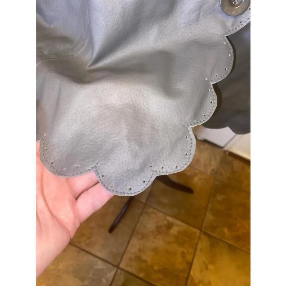 Terry Lewis Luxuries grey leather jacket with belt size 2X Gray - Image 4