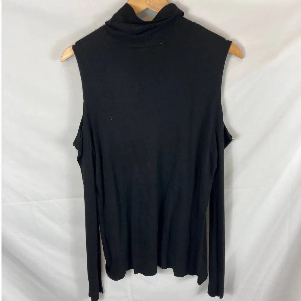 NWT T Tahari Flynn Cold Shoulder Sweater Black Size XL - Image 6