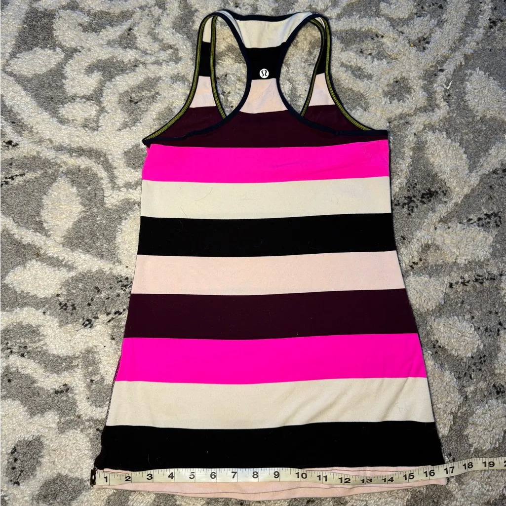 Lululemon Raspberry Glo Light Striped Cool Racerback Tank☀️ - Image 5