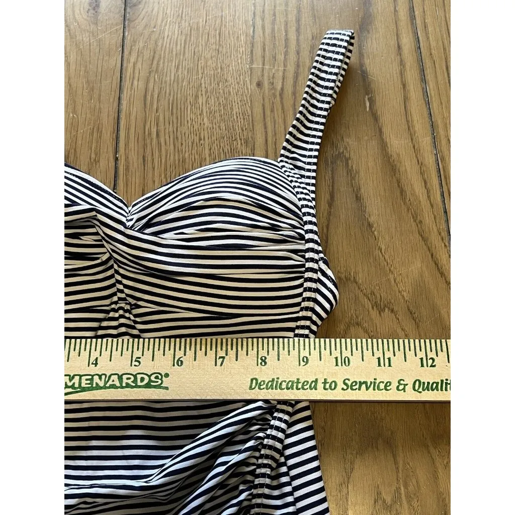Nip Tuck Swim‎ Navy & White One Piece Multi Fit Cup Bathing Suit USA Size 4 - Image 8