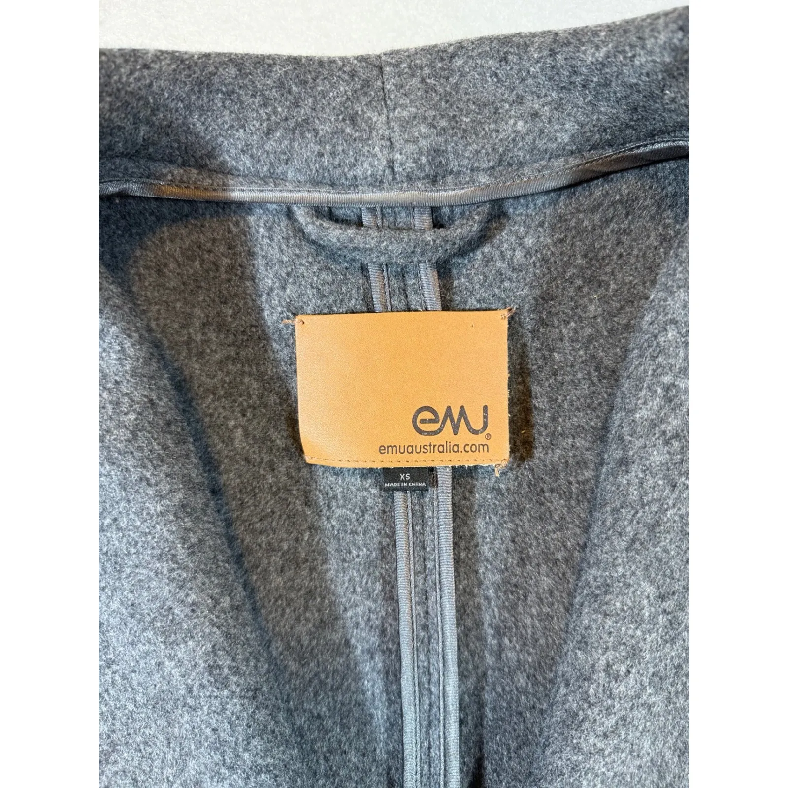 Emu Australia Women's Grey 100% Wool Jacket Coat XS Gray - Image 3