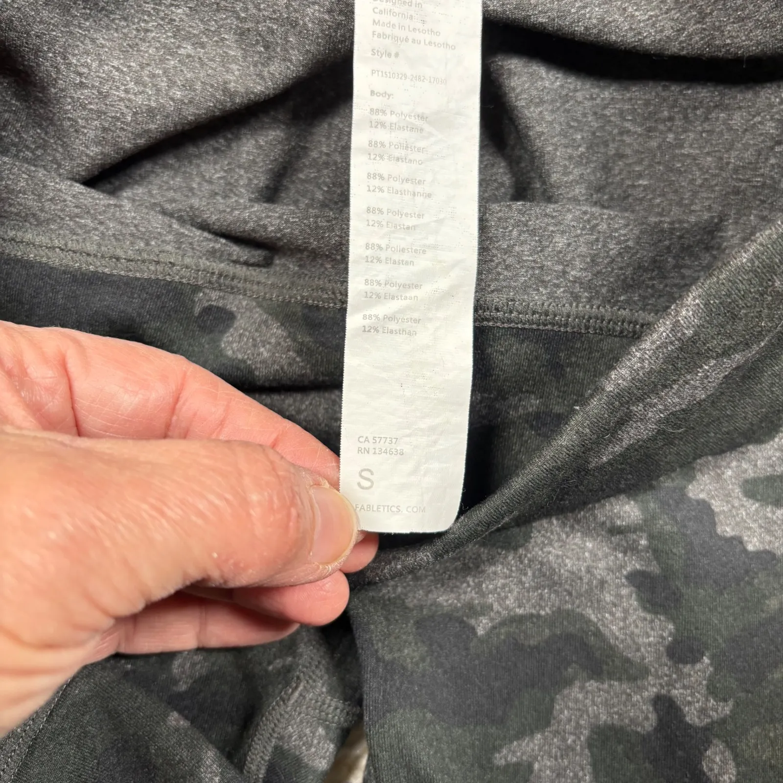 Fabletics PowerHold Camo Leggings High Waisted Athleisure Womens Size S - Image 6