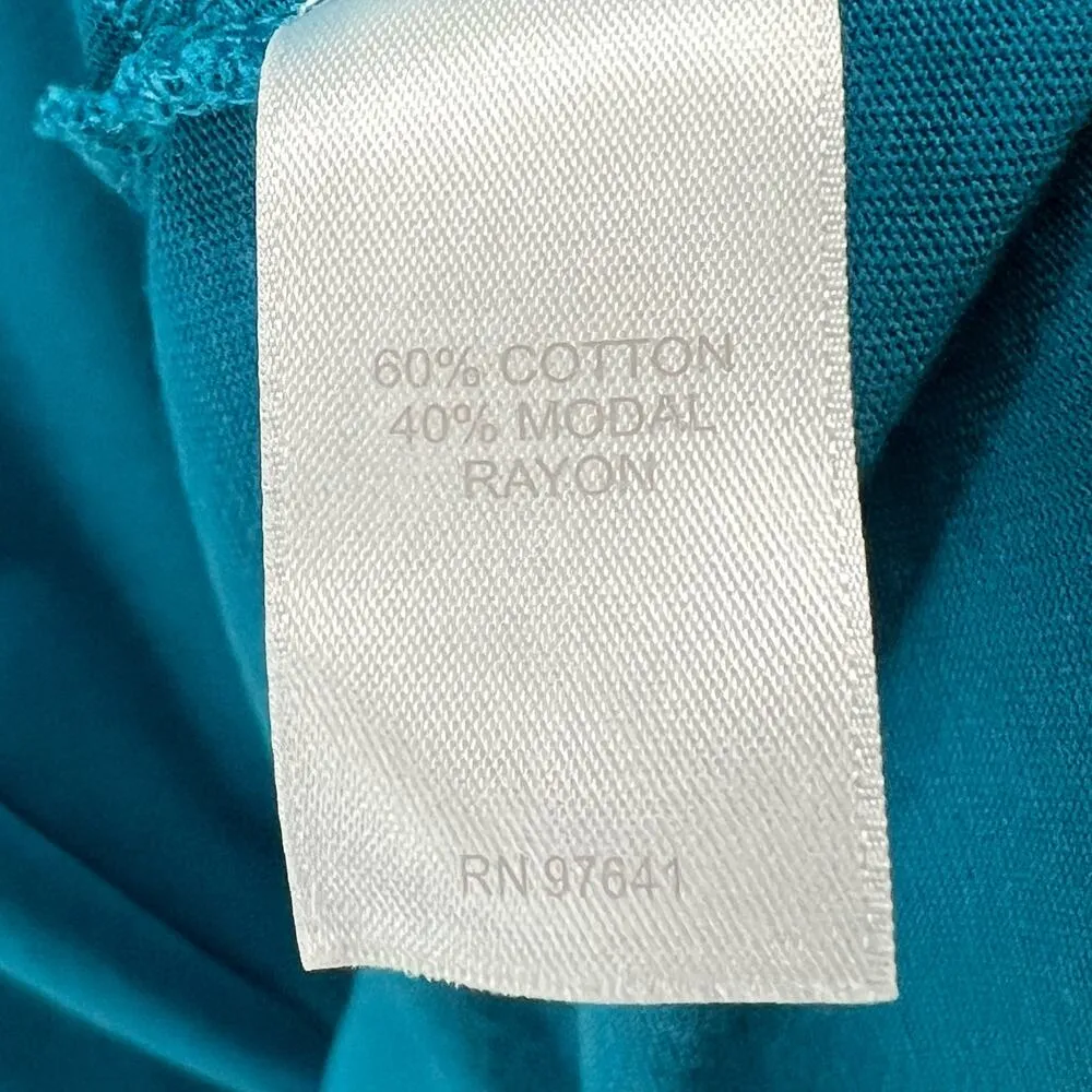 J Jill Pure Jill Wrap Tunic 4XL Teal Blue Scoop Neck 3/4 Sleeve Top Coastal Cozy Size 4X - Image 11