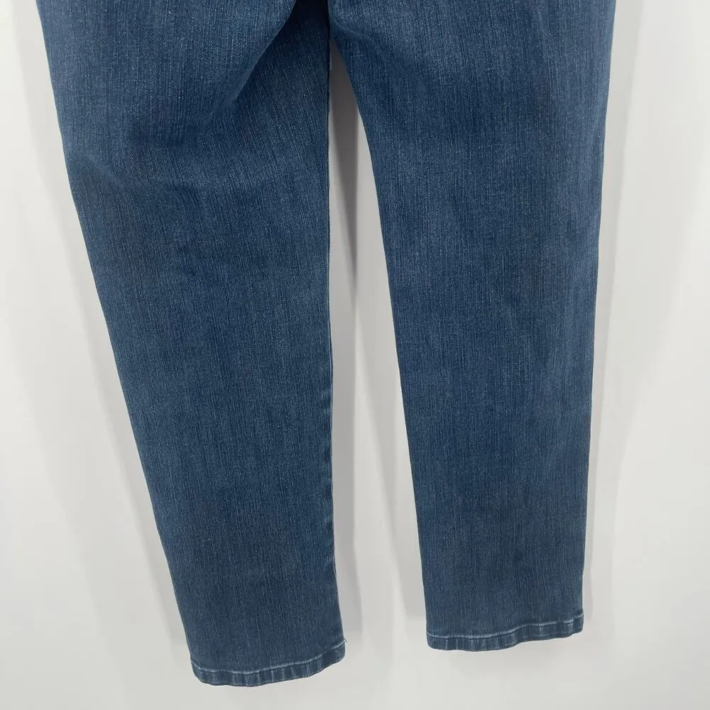 SOFT SURROUNDINGS Jean Pull On Pants Size Petite Small Stretch Denim Blue #3AW42 - Image 9