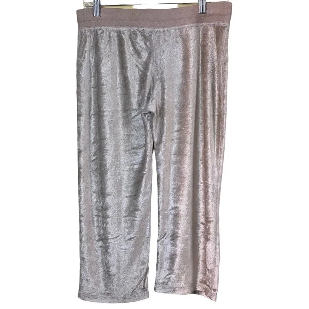 Vintage Y2K BCBG Velour Crop Wide Leg Jogger Sweat Pants - Image 6