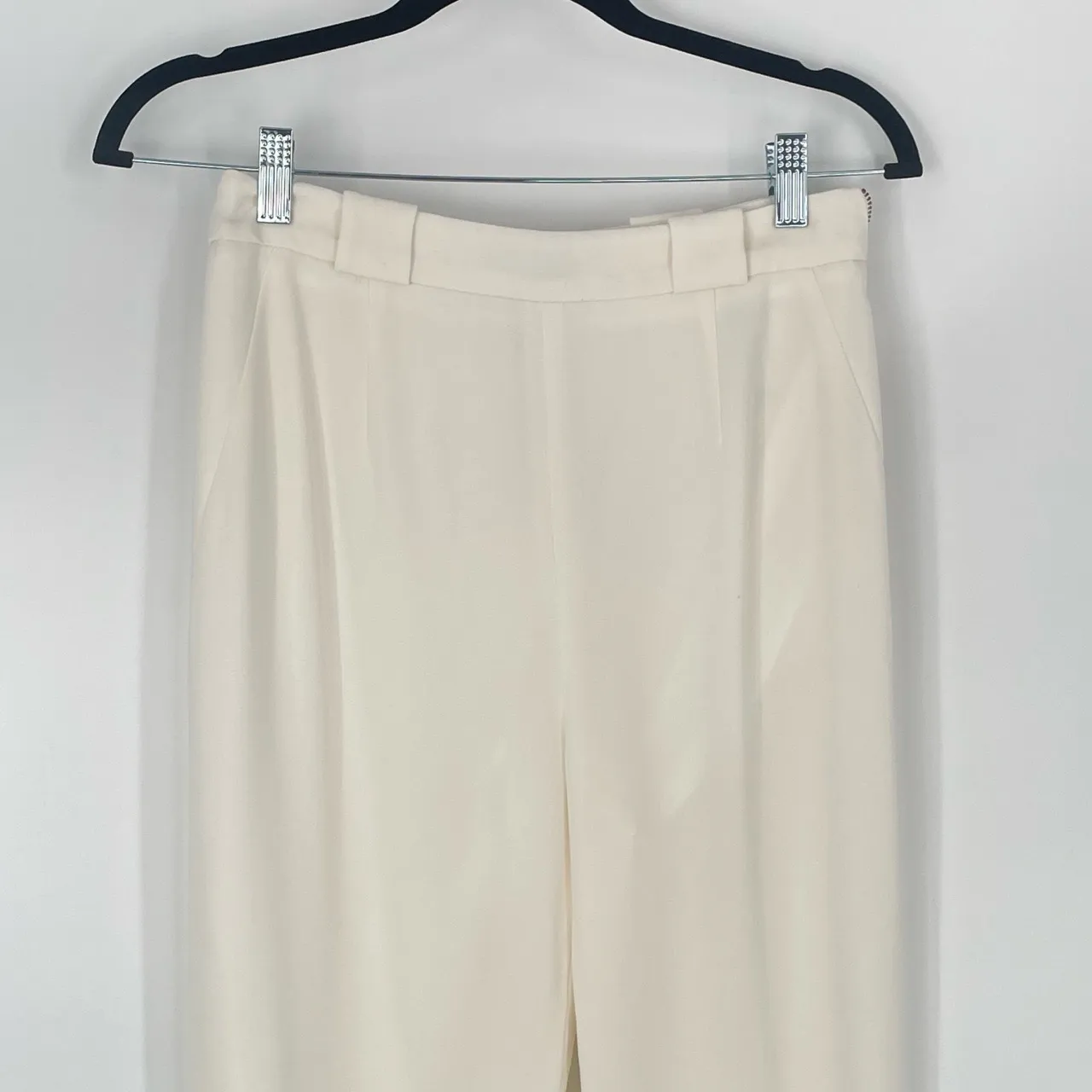 Coast Women's Ivory Pleated Slim Fit Tailored Minimalist Pants Size US4 White - Image 3