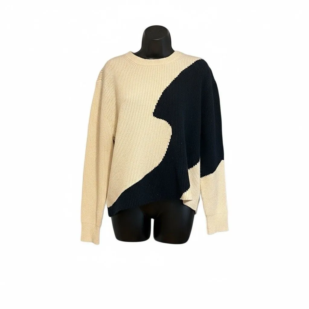 Derek Lam Color Block Knit Sweater Size Medium - Image 5
