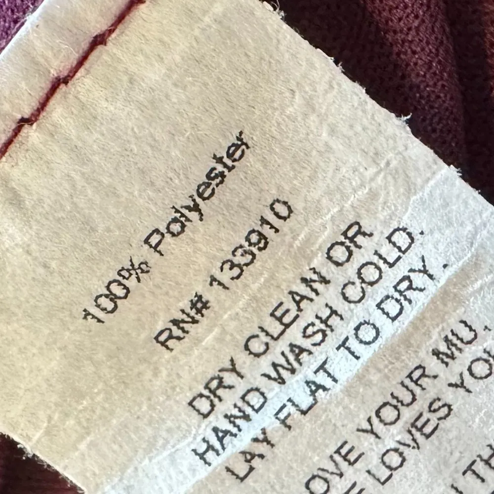 Show Me Your Mumu Burgundy Maxi Dress Gown Short Sleeve V-Neck Size Medium Women - Image 11