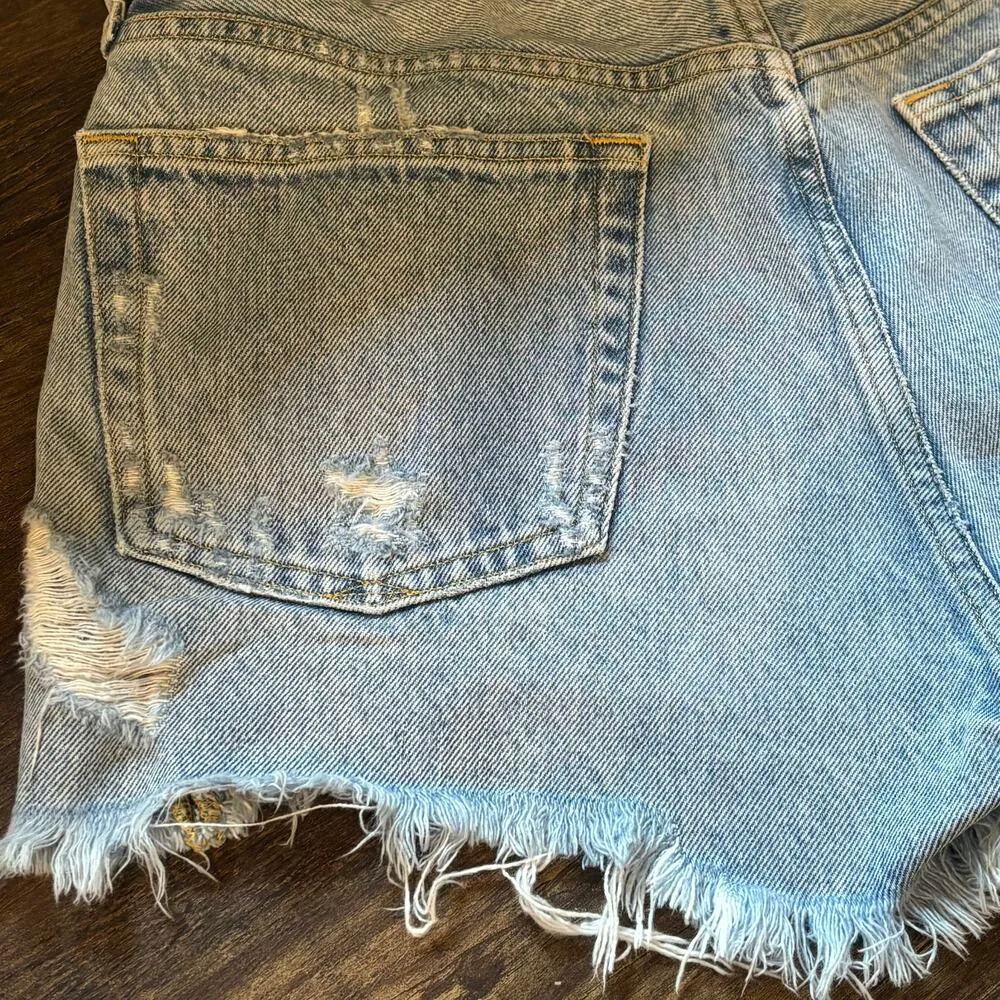 AGOLDE Distressed Cut-Off Parker Jean Shorts - size 29 - Image 7