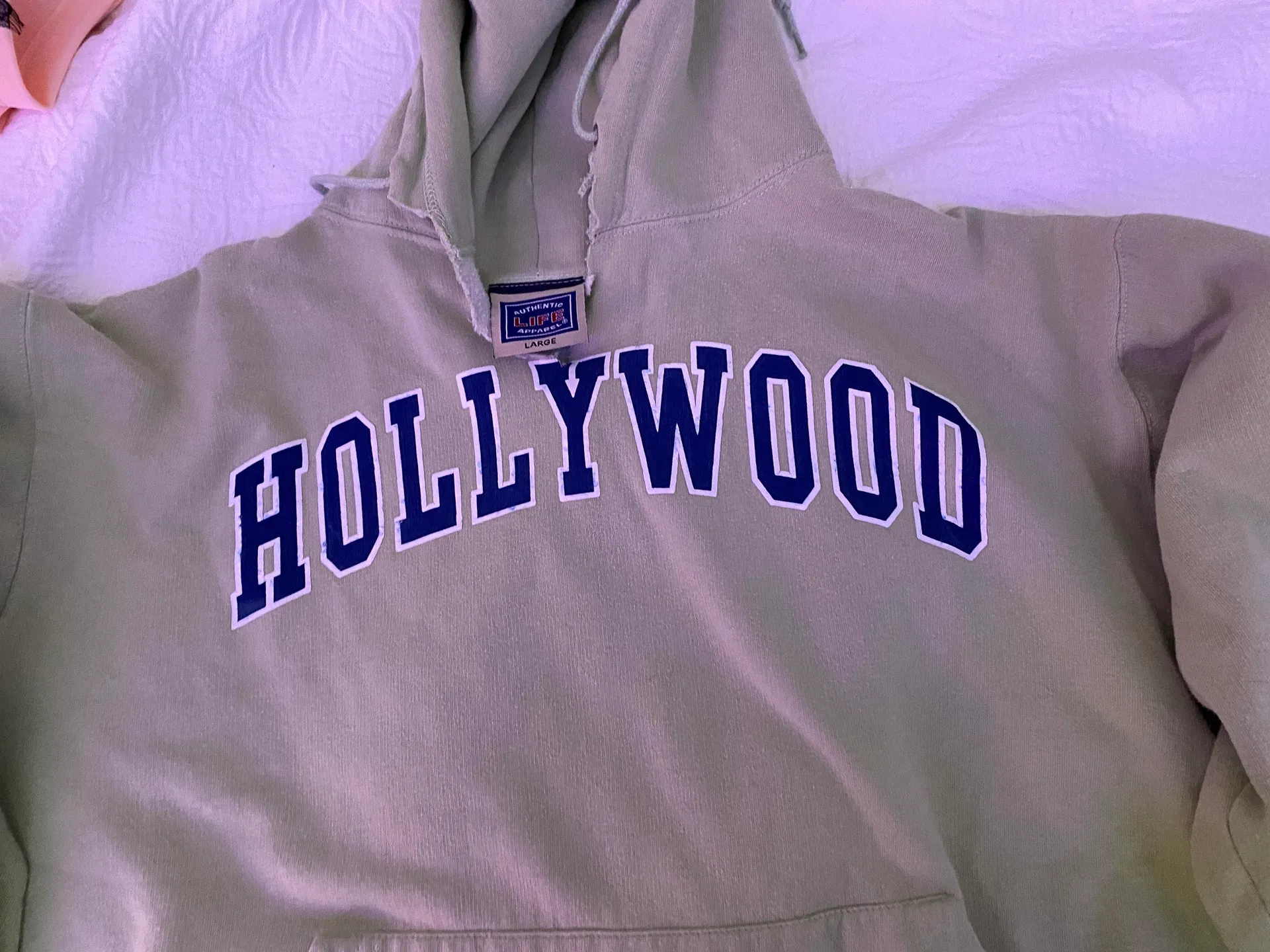 Vintage Hollywood Hoodie Size L - Image 3