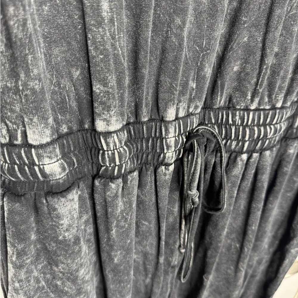 PROMESA True To You Acid Wash Charcoal Drawstring Jumpsuit Size XXL Vintage Wash - Image 6