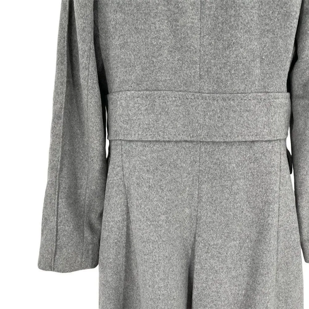 Zara Double Breasted Wool Blend High Collar Pea Coat Small - Image 89