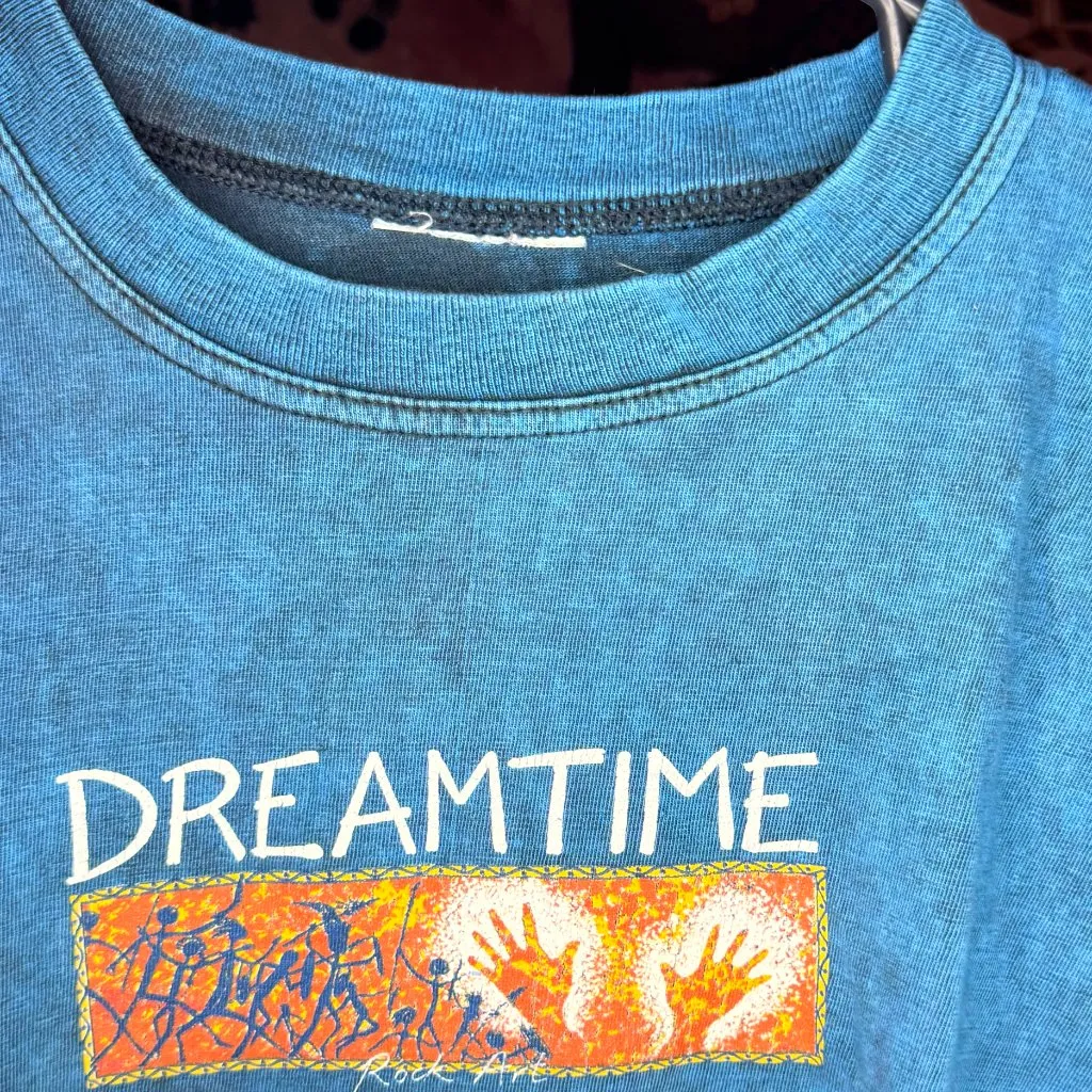 Dreamtime Australia Marble Graphic Tee Blue Size L - Image 3