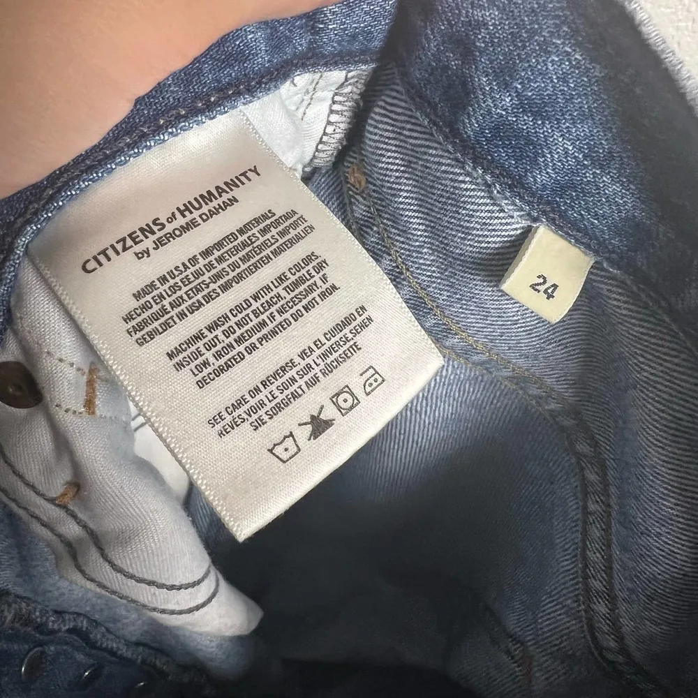 Citizens of Humanity Distressed Liya High Rise Classic Fit Crop Jeans Size 24 - Image 6