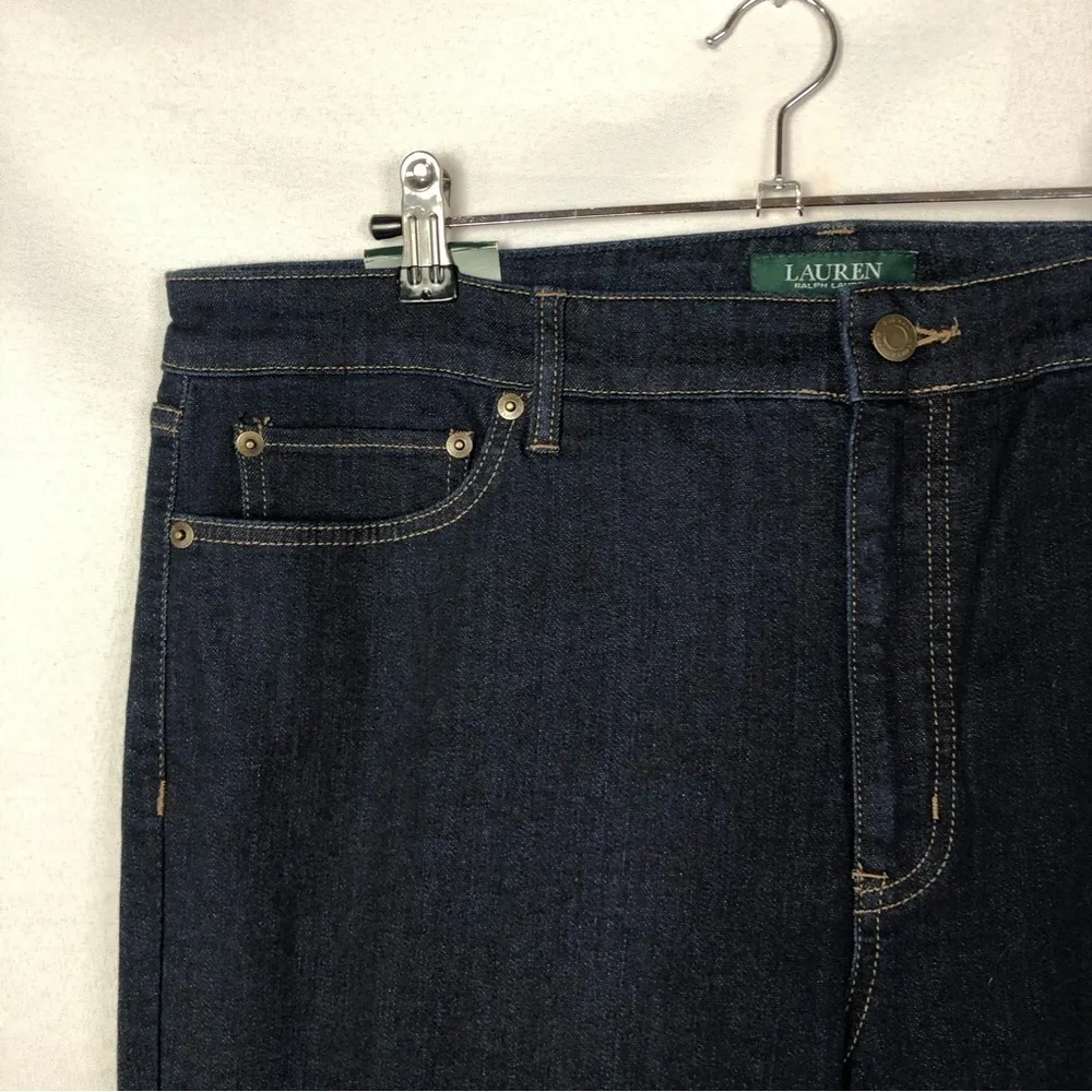 Lauren Ralph Lauren Premier Skinny Ankle Dark Wash Jeans 16 - Image 4