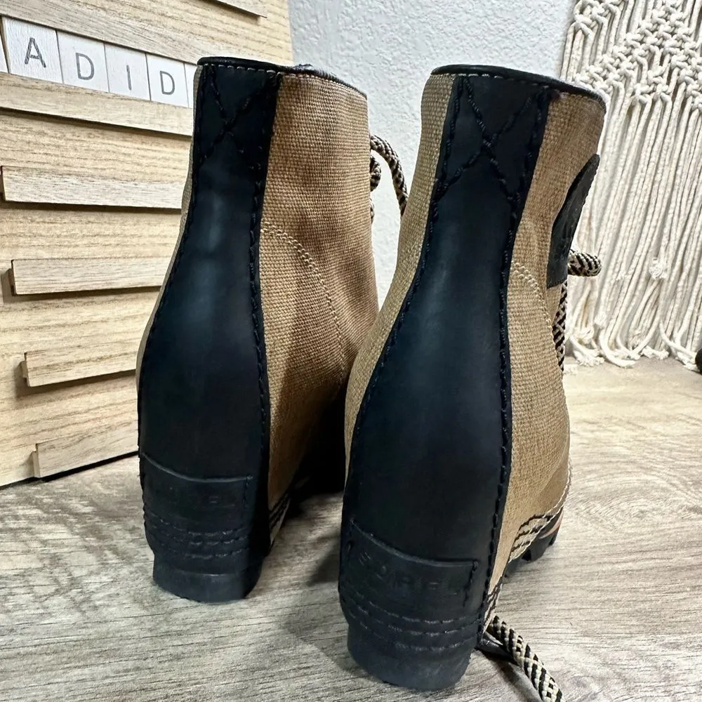 Sorel Women’s 5 PDX Buff Tan Wedge Boots Booties - Image 4