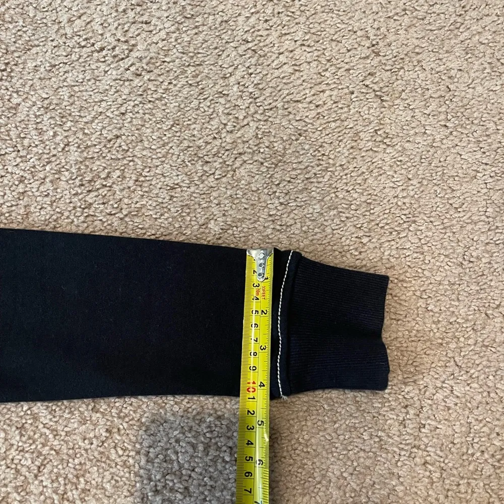 PROJECT G Black Soft Fleece Bomber Jacket with contrast Stitch in Black Size undefined - Image 8