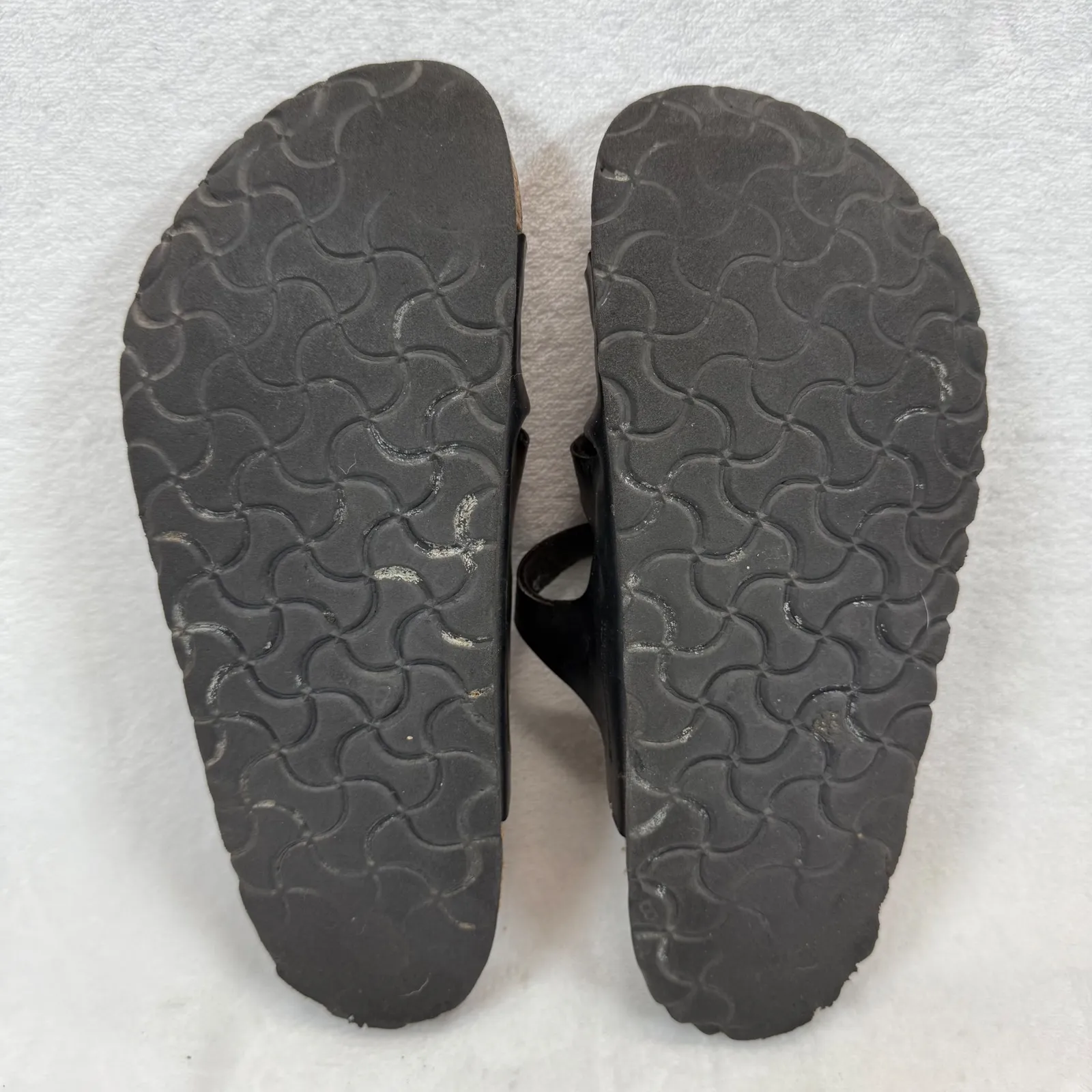 Birkenstock Florida Sandals Triple Strap Buckle Slides Casual Size‎ 38 US 7 Black Size 8 - Image 12