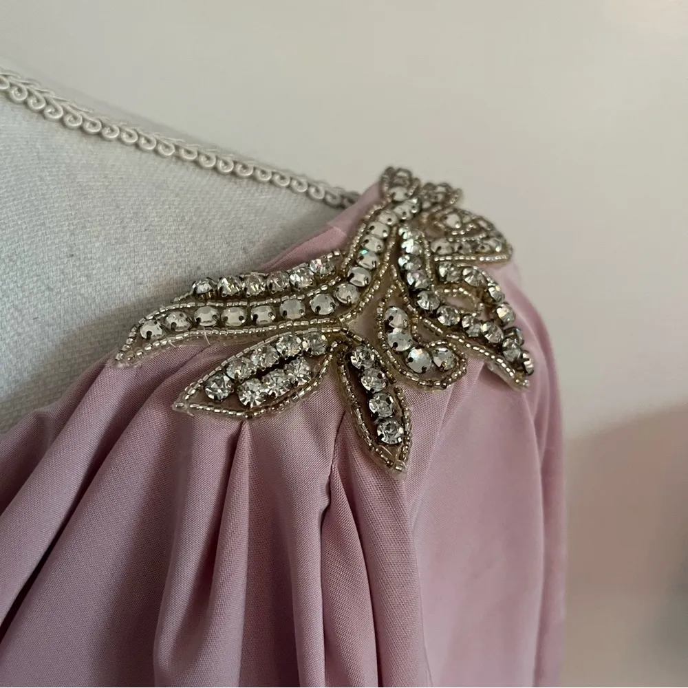 JY Jenny Yoo • NWT JY511 Sueded Rose Pink Maracaine Jersey Bridesmaids Dress - Image 6