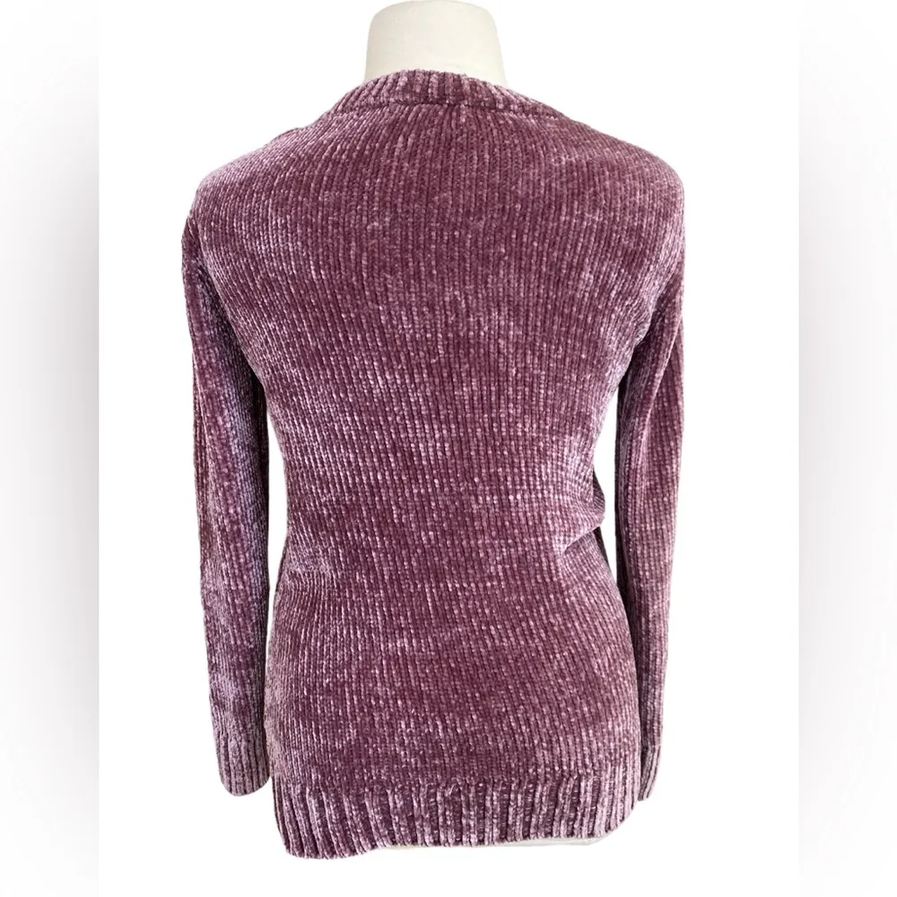 Orvis mauve v neck chenille tunic pullover sweater - Image 2