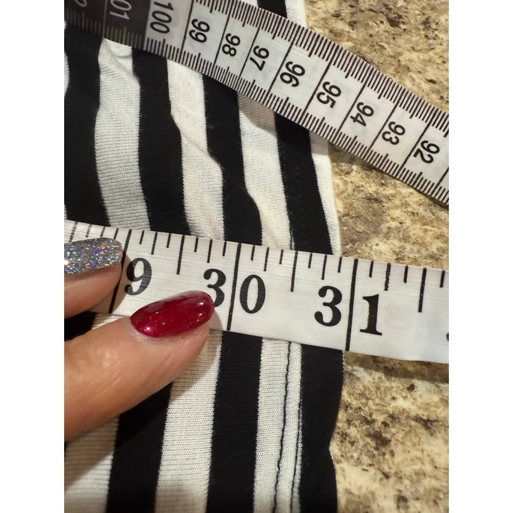 Women's ZENANA PREMIUM Navy White Striped Tank Top S - Image 5