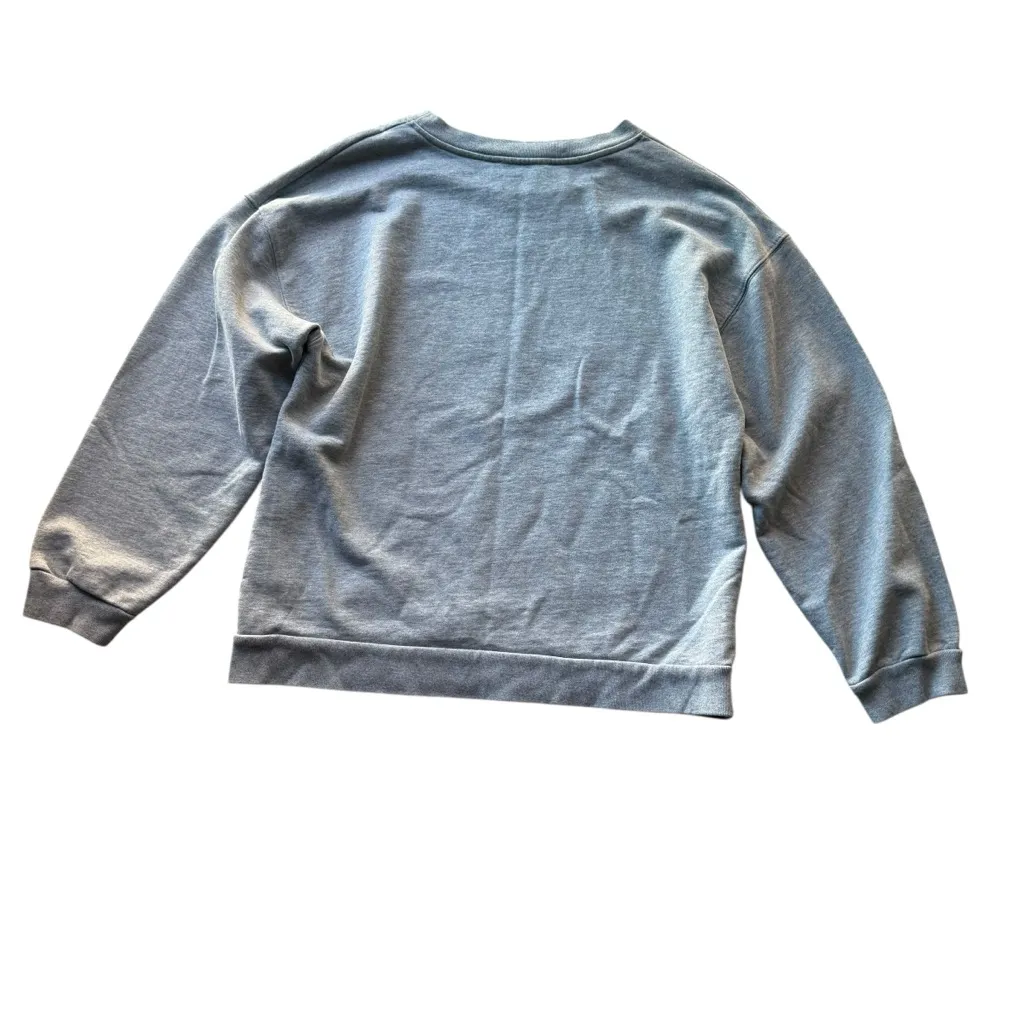 ALL SAINTS Regio Iona Cotton Hand Painted Sweatshirt Gray Marl Size Medium - Image 11
