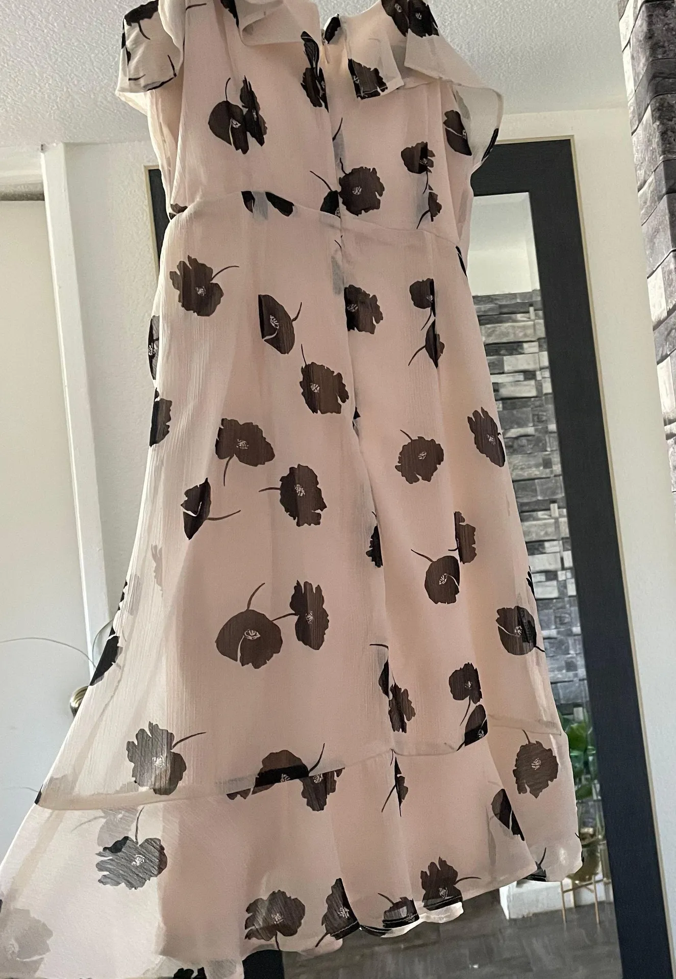 white black floral dress - Image 2